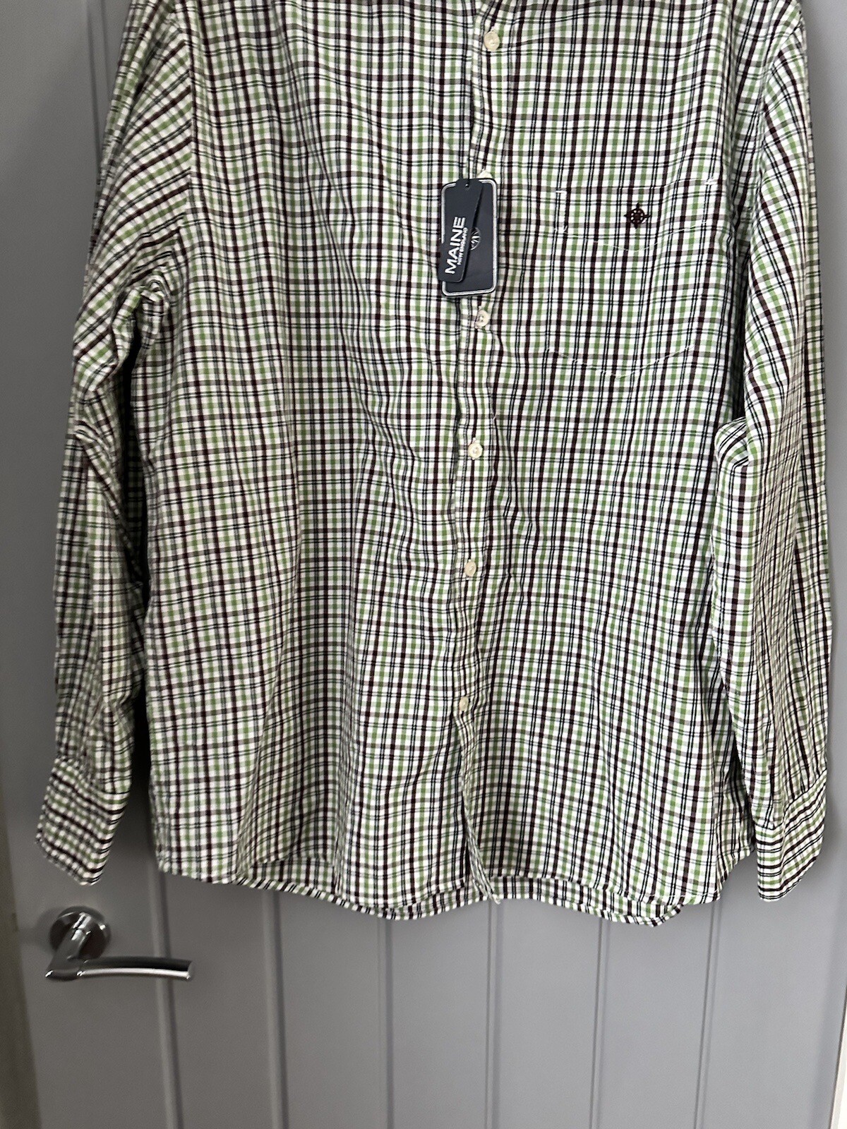 Debenhams maine check mens shirt size L W15 eBay