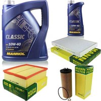 MANN-FILTER Inspektionspaket 6L Mannol Classic 10W-40 FüR Audi A6 Avant 2.5 Tdi