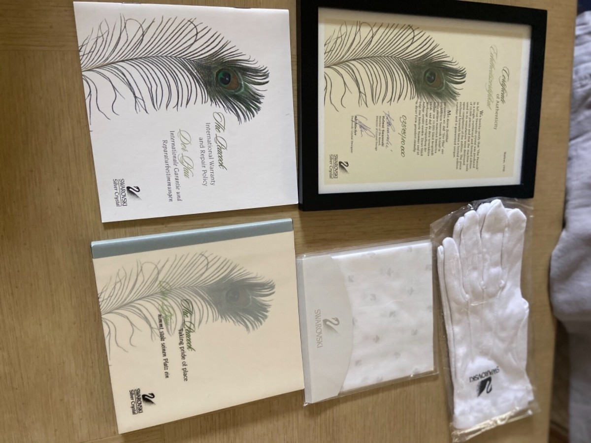 Swarovski 1998 Limited Edition Crystal Peacock MINT!!! MIB COA | eBay