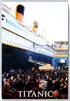 Postcard Titanic 1997 Movie Directed by James Cameron Ship Boarding & Departure