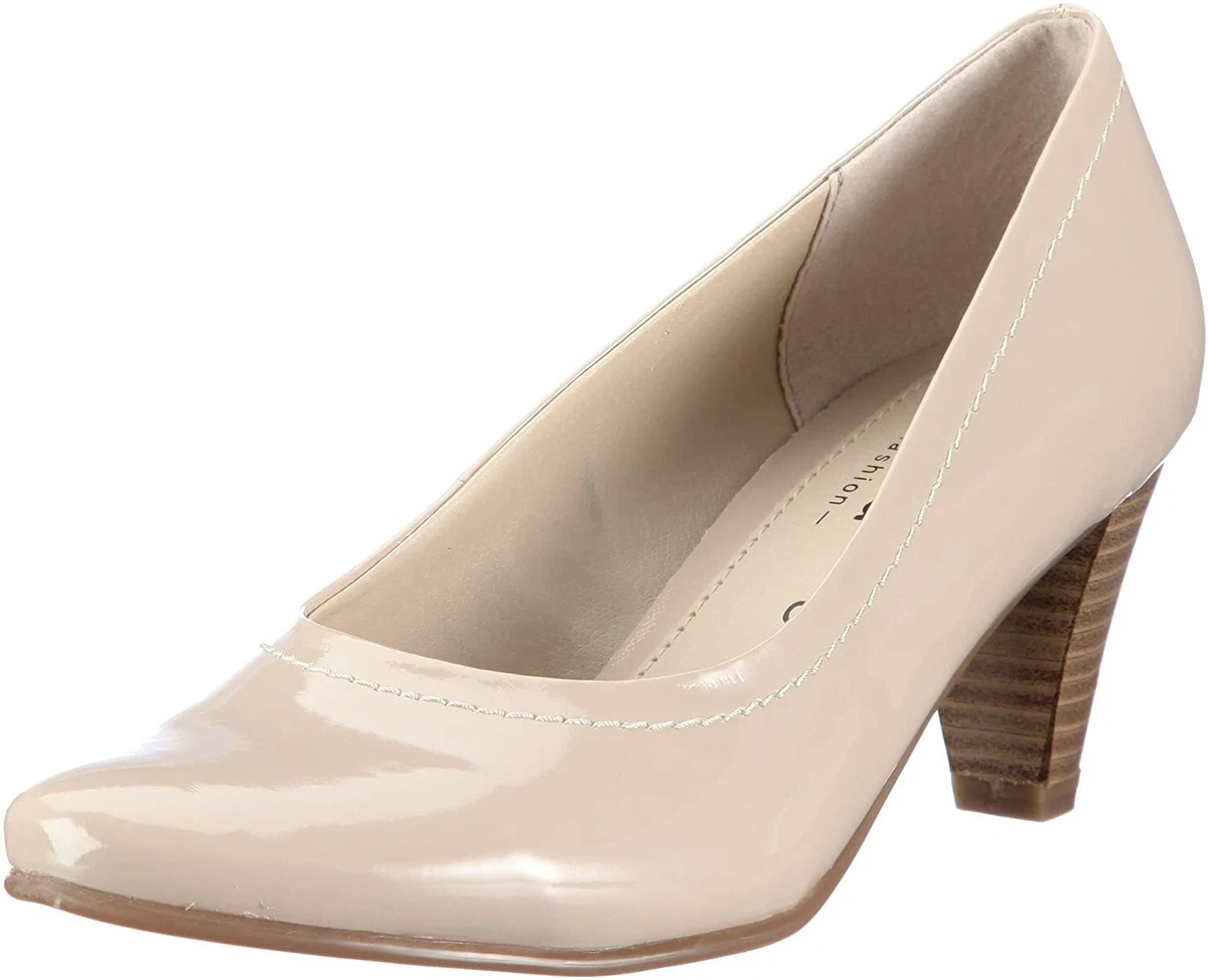 Cream patent court clearance shoes