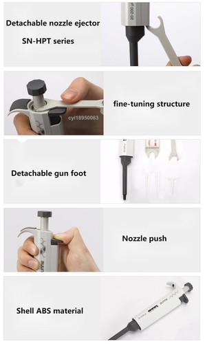 Toppette Pipette Pipettor/Rack Lab Single Channel Manual Adjustable Micropipette - Picture 8 of 25