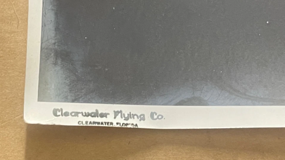 FOTO AÉREA 11x14 muy rara de colección en blanco y negro de Clearwater BEACH Florida en la década de 1950 con certificado de autenticidad Foto 3 de 4