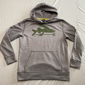 Patagonia 儿童男孩图形帽衫运动衫 尺寸xl 14 鱼灰色 Ebay