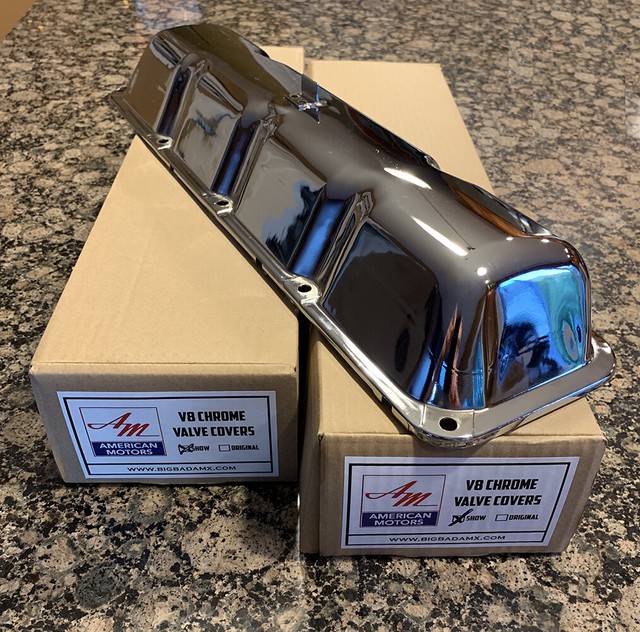 AMC JEEP WAGONEER V8 CJ7 J10 J20 VALVE COVERS 304 360 401 6979 AMX