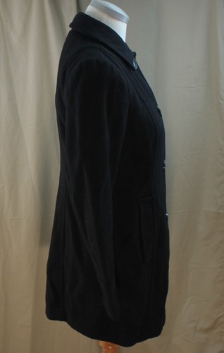 St. John’s Bay, PS, Black Wool Blend Thigh Length Coat, New with Tags - Picture 6 of 6