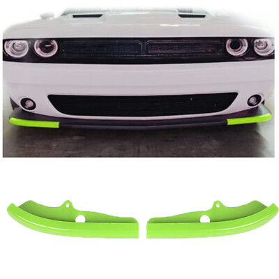 ??2x For Dodge Challenger 15+ Exterior Front Bumper Splitter Protector Lip Cover