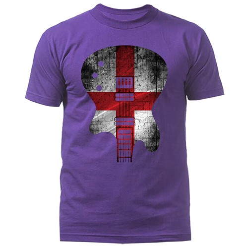 Camiseta gráfica Guitar Body Flag England Music Band - Imagen 13 de 17