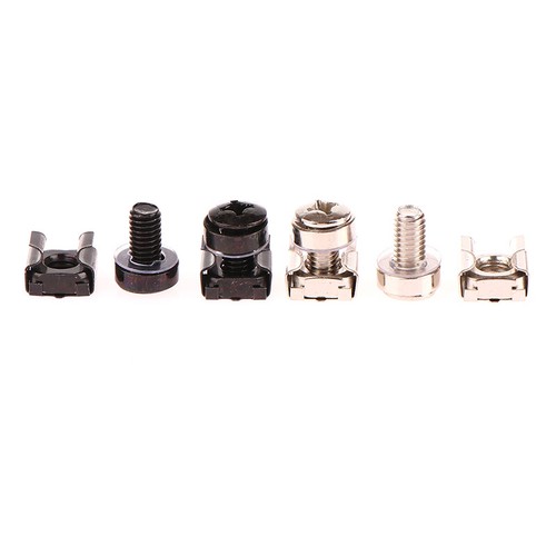 M6 X 16mm Rack Mount Cage Nuts Screws And Washers For Rack Mount Server Cabinet - Afbeelding 6 van 12