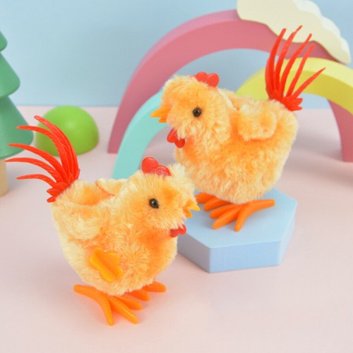 Big Rooster Wind-up Toy Chicken Clockwork Plush Jumping Toy Easter Gift Kids Toy - Picture 12 of 12