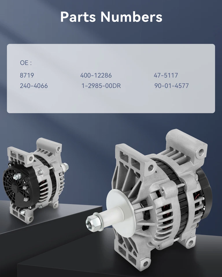 Novo alternador 12V 400-12286 compatível com 2004-2008 Ford F650 e Ford F750 L6 7.2L - Imagem 3 de 4