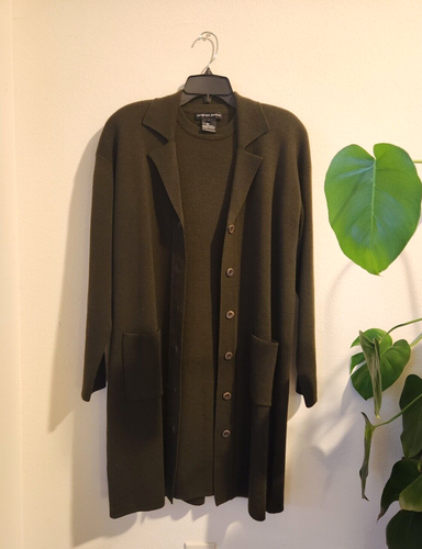 Andrea Jovine Sweater dress and Button front Cardigan size large - Picture 4 of 21