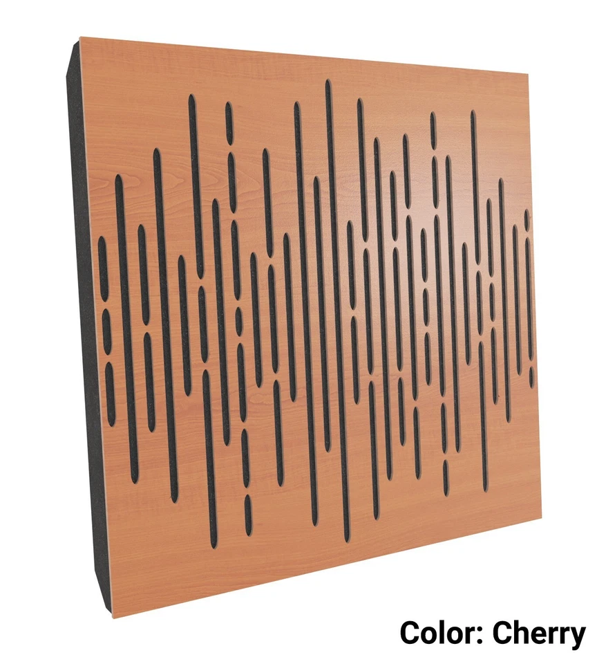 (Paquete de 2) Panel Acústico 50*50*3cm Absorción-Difuso "Onda", (madera laminada) Foto 3 de 4