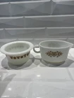 Vintage Pyrex Corning Butterfly Gold Gravy Bowl & butterdish