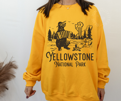 RETRO YELLOWSTONE NATIONAL PARK SWEATSHIRT - Picture 11 of 11
