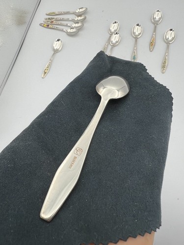 Cucchiaini in silver plated da tè The o caffè Royal Albert con mese inglese 1970 - Picture 12 of 26