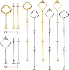8 Sets of 3 Tier Cake Plate Stand Handle Cake Stand Hardware Handle, 2 Styles Ch