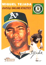2003 Topps Heritage #260A Miguel Tejada Orange Oakland Athletics