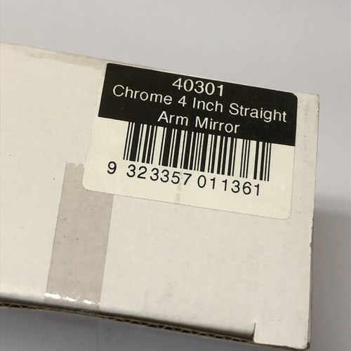4" Drop peep mirror short curved arm Chrome steel metal - Picture 5 of 5