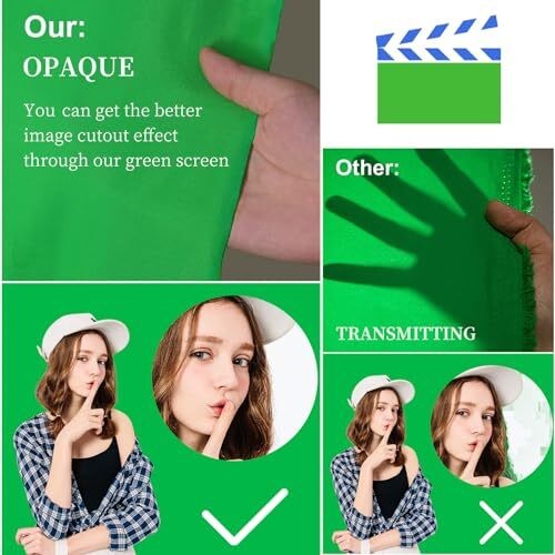 10x20 Ft Photography Backdrop Green Screen Photo Background for Studio Props - Afbeelding 6 van 7