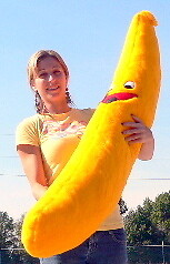 American Made Giant Stuffed Banana 5 Feet Tall Big Plush Fruit Soft Plush Fun - Picture 4 of 12