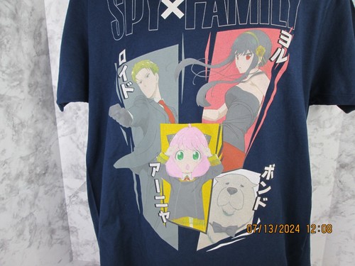 Spy x Family Men's Sz Large Graphic T-Shirt Short Sleeve Blue NWT CL52 - Picture 3 of 6
