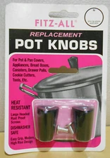 Lot of 4 New 55706 TOPS Plastic Replacement Pot Lid Knobs Black