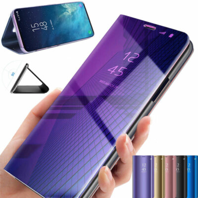 Spiegel Hülle für Samsung Galaxy A6 / A6 Plus Clear View Flip Case Handytasche