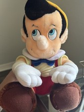 Vintage 80's Disneyland Pinocchio Plush Boy Doll Stuffed Animal Toy Disney World