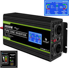 3000W Onda Sinusoidale Pura Power Inverter DC 12V in AC 220V con Display LCD Int