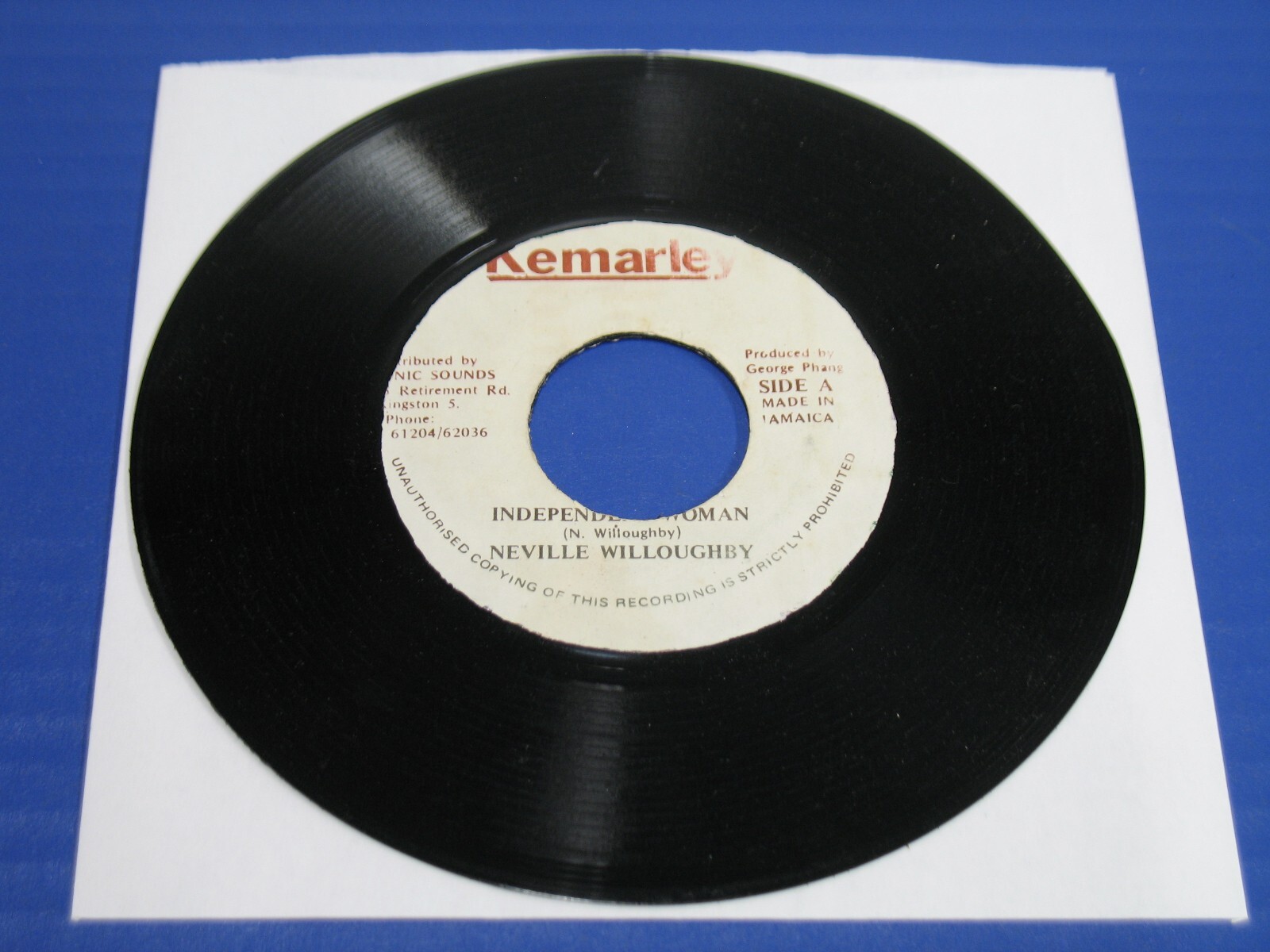 NEVILLE WILLOUGHBY - Independent Woman /Version - Reggae 45 Kemarley Jamaica VG