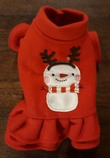 Dog Snowman Red Dress XS &/or S