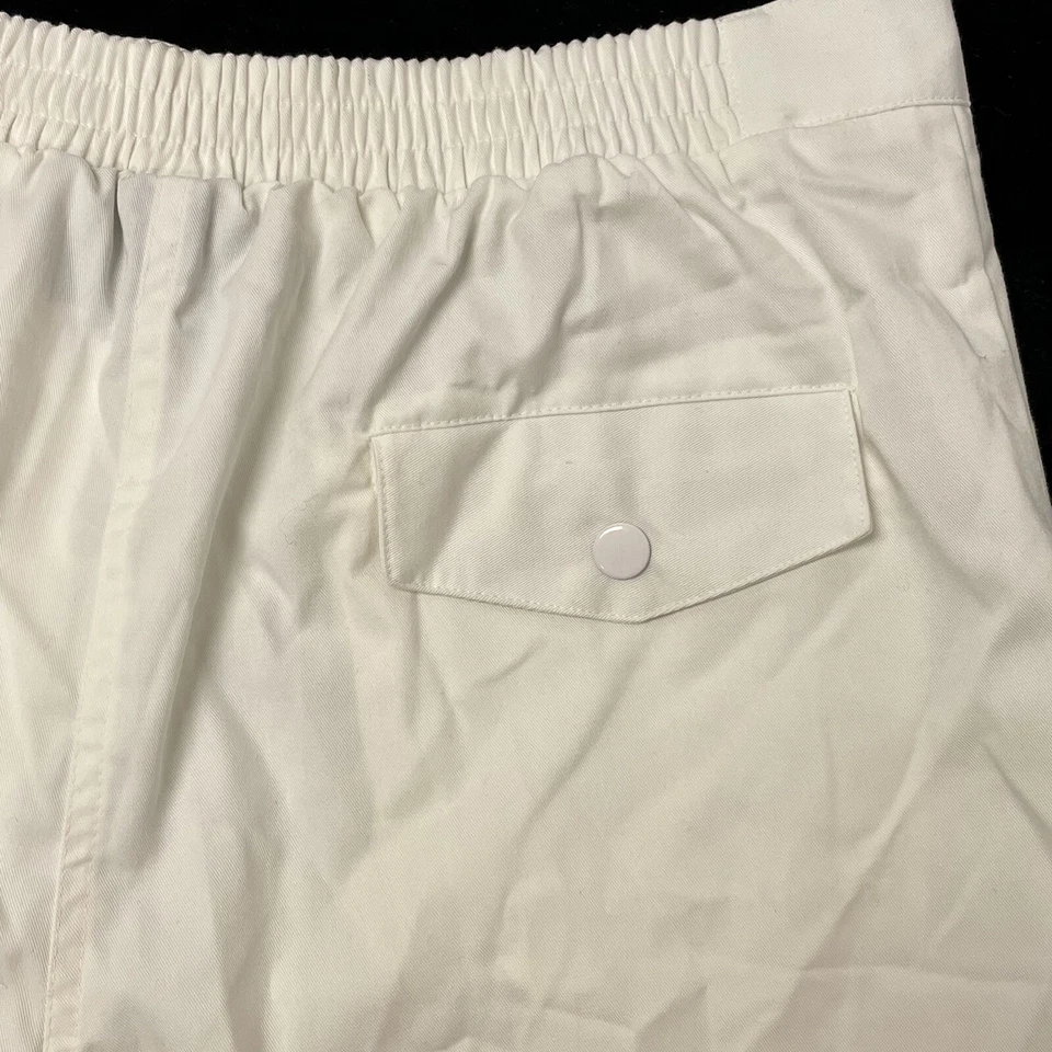Pantalones Cortos Informales Nuevo de Colección Años 80 Spalding Sport Pro BLANCO Atléticos Baloncesto Tenis Foto 3 de 4