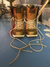 NIKE DK SNOWBOARD BOOTS BLACK CIDER LEOPARD SIZE US11 UK10