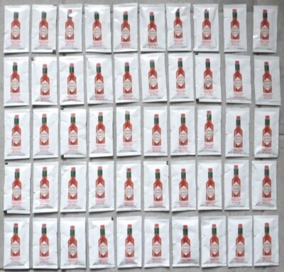 50 Tabasco Pepper Sauce Single Serve Package 3g/Pack Enough Spic For Every Taste