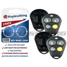 2 Key Fob Shell Case for Viper Dei Aftermarket Alarm Remote Starter Systems 4btn