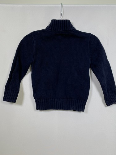 Ralph Lauren Navy Blue Heavy Cotton 1/4 Zip Knit Sweater Boy's 4T - Picture 5 of 7
