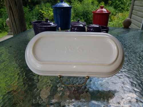 BREAD PLATTER UTILITY TRAY americana stars FIESTA WARE 12" new WHITE - Picture 2 of 2