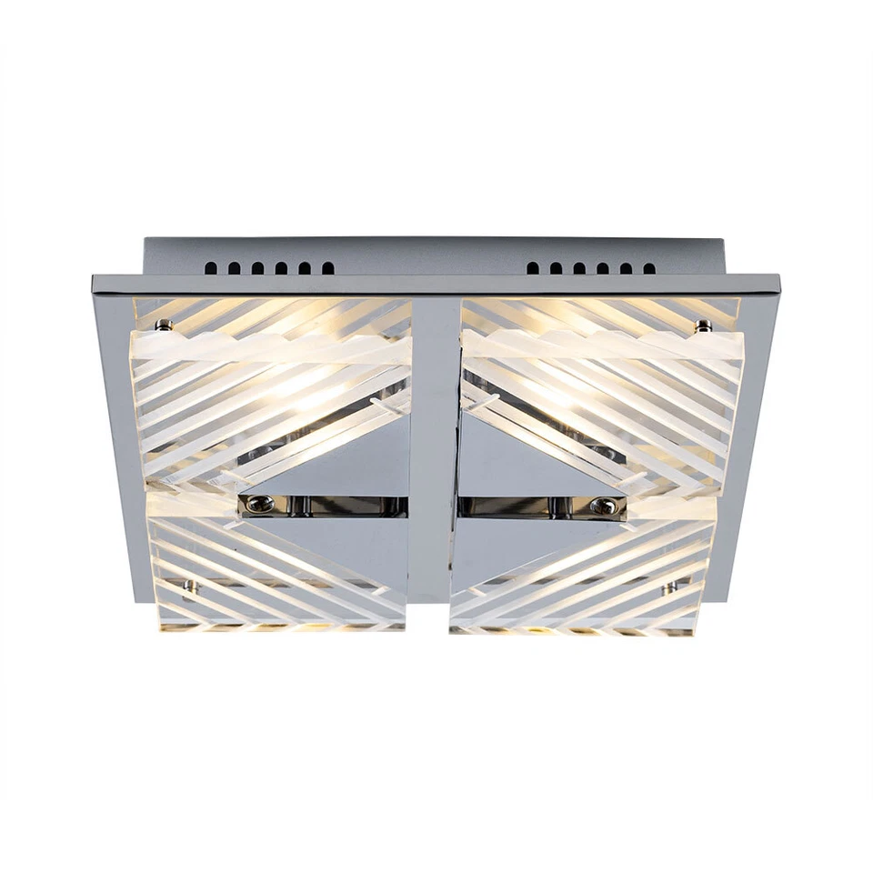 Lampada Da Soffitto LED Per Sala Da Pranzo In Design Quadrato In Alluminio - Immagine 2 di 4