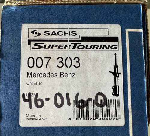 SACHS 007 303 / 007303 / 46-016-0 Rear Shock Absorber for Mercedes and Chrysler - Picture 3 of 3
