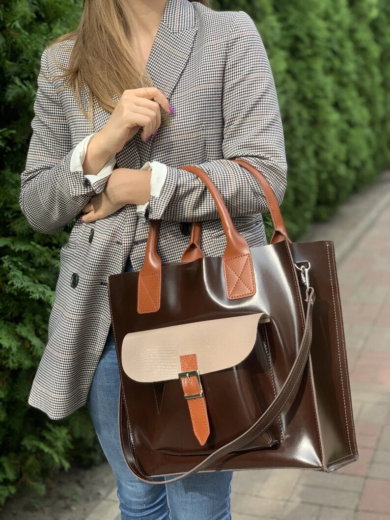 COACH Borsa a mano donna VERA pelle borsa tote borsa a tracolla multicolore