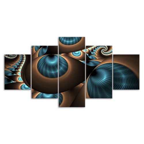 Abstract Modern Art Canvas Prints Painting Wall Art Home Decor Picture 5PCS - Picture 4 of 5