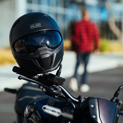 HJC I20 Scraw Convertible Motorcycle Streetfighter Helmet Skull Open Face Mask - Picture 5 of 13
