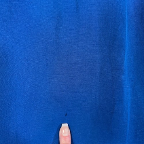 Vintage Polo Ralph Lauren Shirt Large Camp loop Collar Silk Linen 90s Y2K Blue - 第 6/15 張圖片