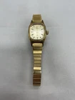 Timex Q Vintage Gold Tone 18mm Women's Watch N Cell w/ Expandable Speidel Band
