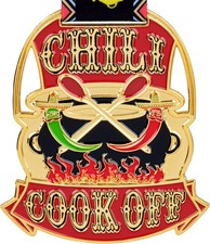 1st Place Golden Award Medal for Chili Cook Off Competition w/ Awesome Design