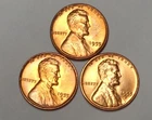 1955-P-D-S Trio Lincoln Wheat Penny Cent Red BU Uncirculated From Original Rolls