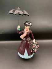 Rare Disney Mary Poppins Porcelain Figurine Brocade Print Bag