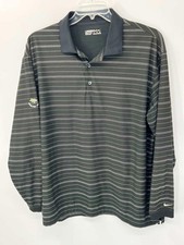 Nike Golf Fitted Long Sleeve Polo Large Polyester