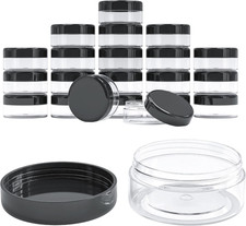 100x 5g Plastic Cosmetic Jars w/ Lids Empty Sample Containers BPA Free